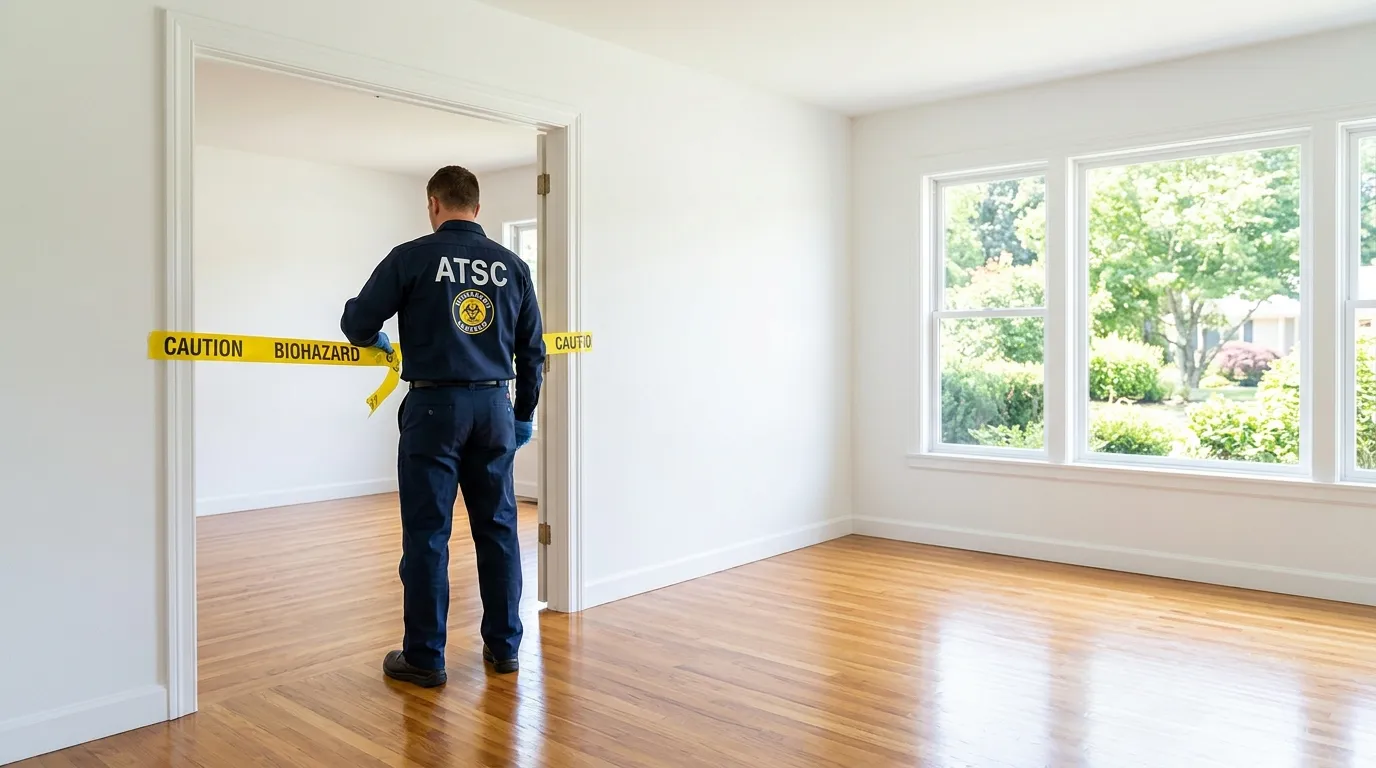 Certified biohazard cleanup crew performing Crime Scene Cleanup in Covina